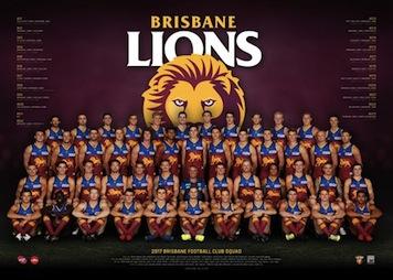 AFL - 2017 Brisbane Team Poster