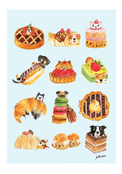 Dog Pastries by Jess Chen A5
