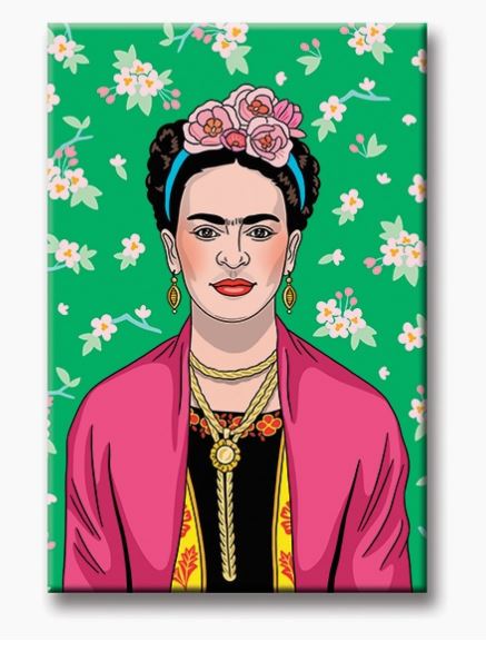 Frida Pink Florals Magnet