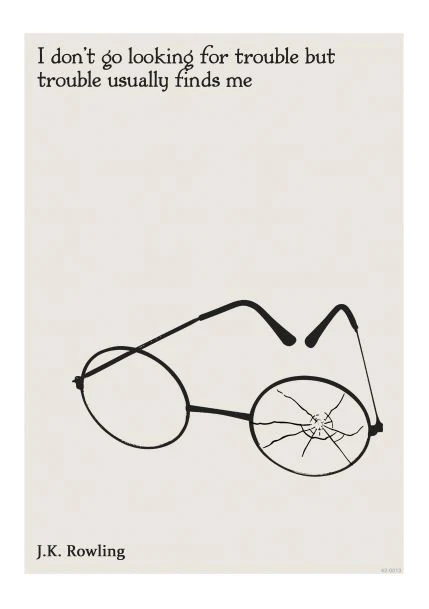 Looking for Trouble A5 Literary Print