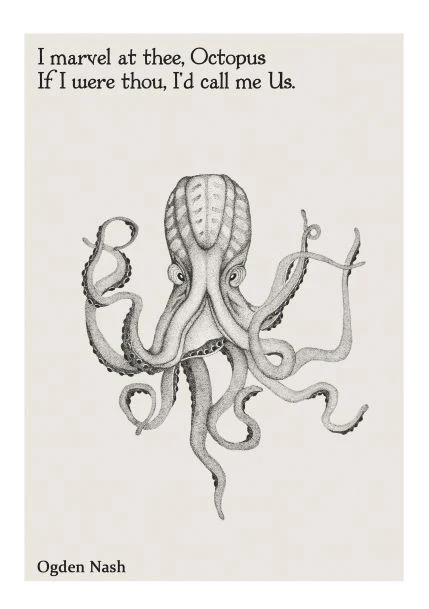Marvel at Thee Octopus A5 Literary Print