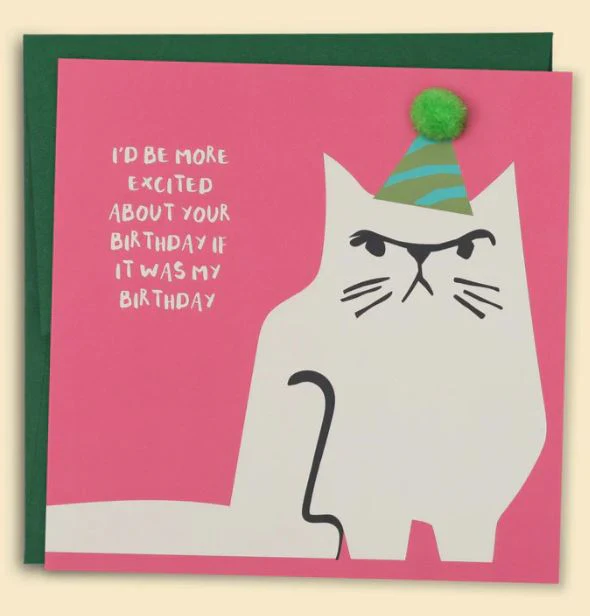 Id Be More Excited Birthday Greeting Card