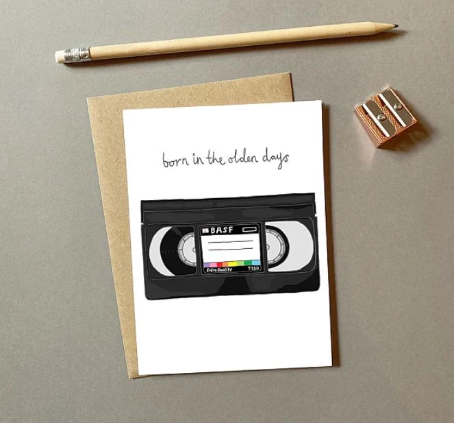 Olden Days VHS Greeting Card