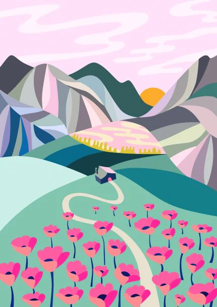 Pink Mountains by Rachel lee