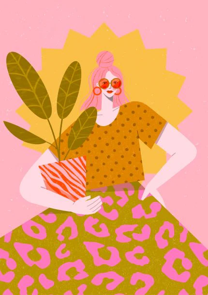 Plant lady by Kitty O Illustrates