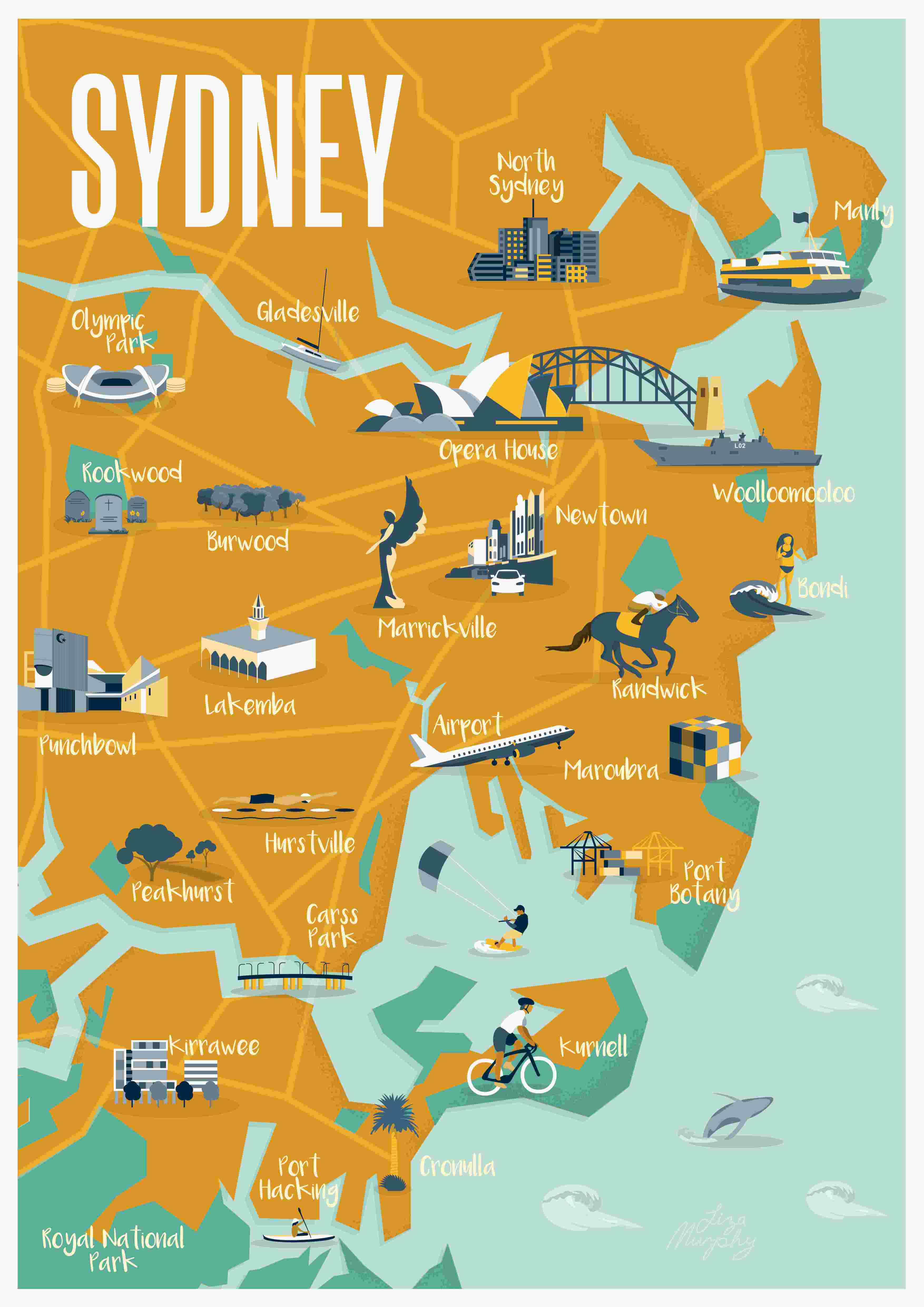 Sydney Map - Liza Murphy