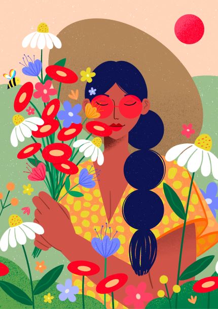Wildflower Meadow by Kitty O Illustrates